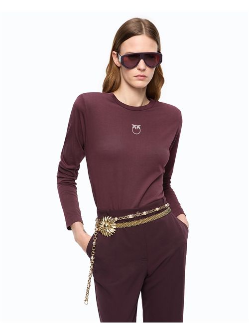 Maglia con logo Love Birds PINKO | 107292A3HP/RR7